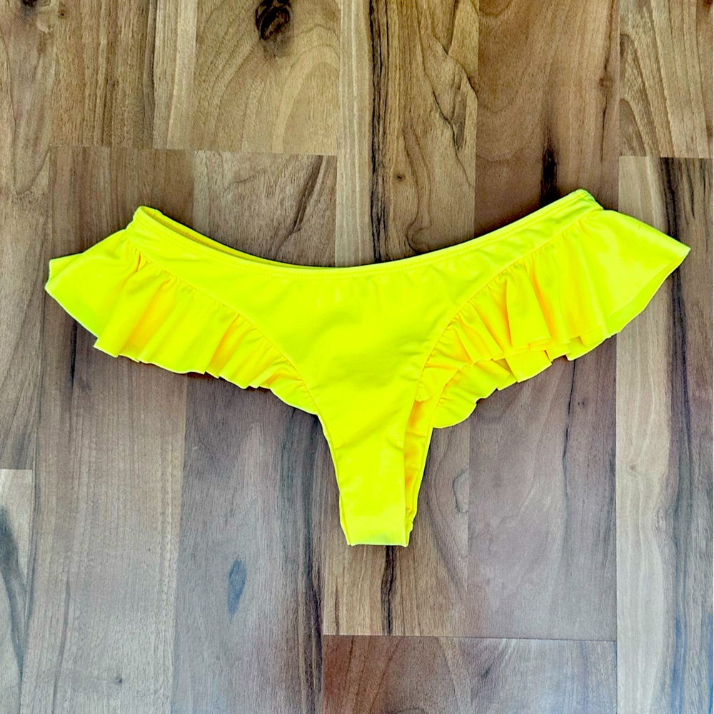 Yellow Skirted thong bottom